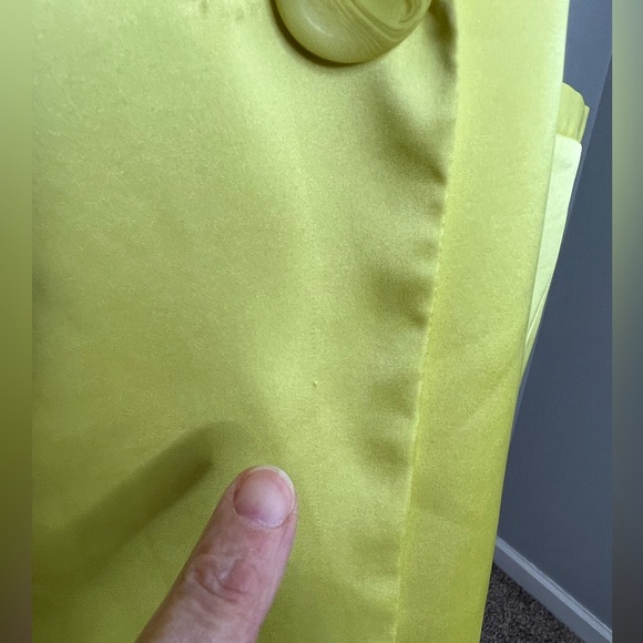 Hutch Yellow Satin Blazer Plus 2X Anthropologie 2 Button Front Bright Spring - Picture 6 of 16